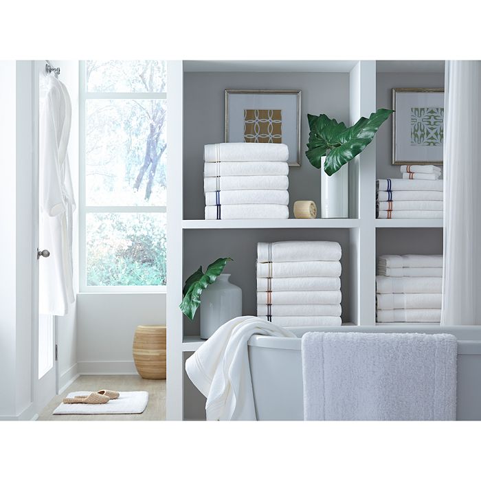 Shop Sferra Aura Towels In White/copper