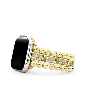LAGOS - Smart Caviar 18K Gold Diamond Apple™ Watch Bracelet, 38mm-45mm