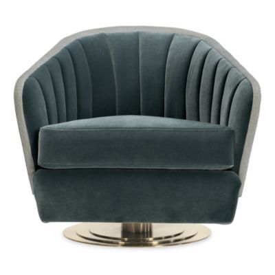 Concentric Fabric Swivel Chair