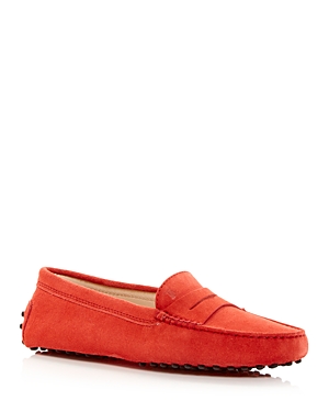 Tod's Women's City Gommino Drivers In Red