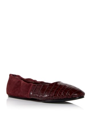 Lafayette 148 New York - Women's Mira Croc Embossed Ballet Flats