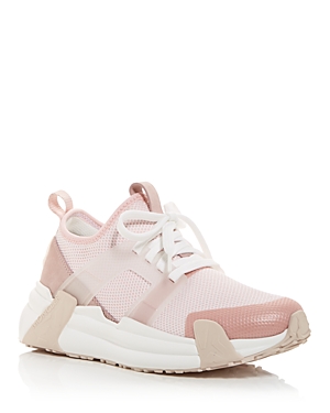 Moncler Lunarove Panelled Sneakers In Open Pink