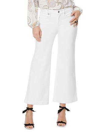 NYDJ Teresa High Rise Ankle Wide Leg Jeans in Optic White | Bloomingdale's