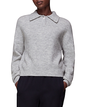 Shop Whistles Collared Sweater In Gray