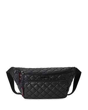 Mz Wallace Metro Sling Bag In Black Oxford/matte Black
