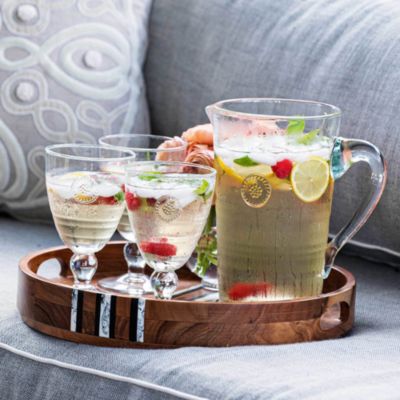 Berry & Thread Clear Footed Goblet