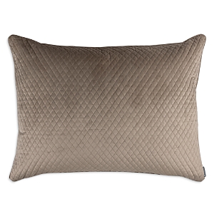 Shop Lili Alessandra Valentina Quilted Velvet Luxe Euro Decorative Pillow, 27 X 36 In Buff