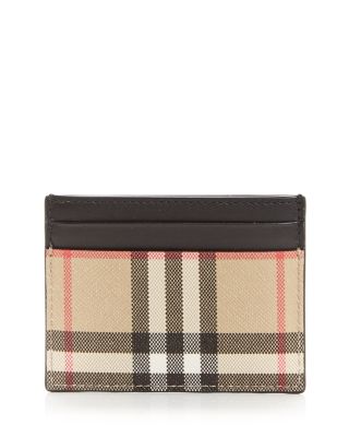 Burberry Sandon Card Case London Check Dark Charcoal in Leather - US