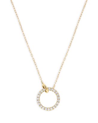 Bloomingdale's Diamond Circle Necklace in 14K Yellow Gold, 0.33 ct. t.w ...