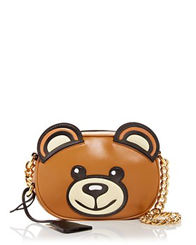 Moschino - Teddy Bear Face Leather Shoulder Bag