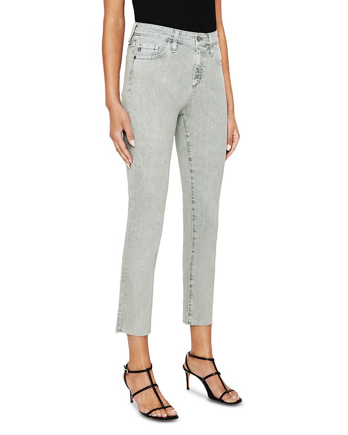 Ag Mari High Rise Cropped Slim Straight Jeans In Moonwash Rooftop Garden