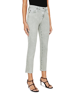 Ag Mari High Rise Cropped Slim Straight Jeans in Moonwash Rooftop Garden