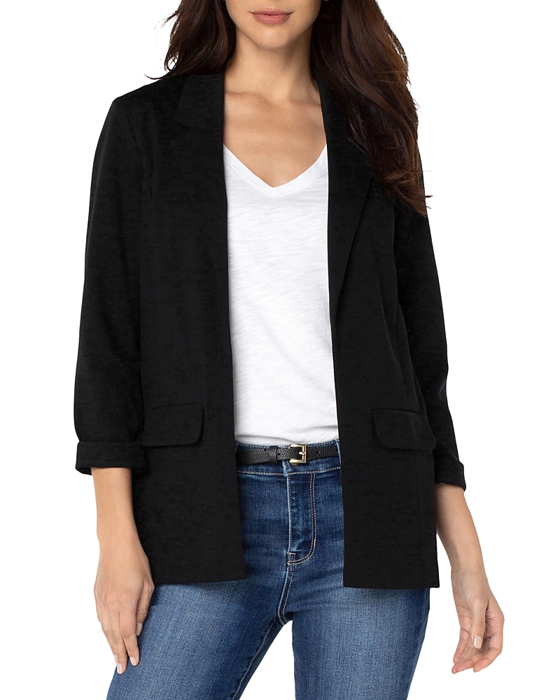 Liverpool Los Angeles Princess Detail Boyfriend Blazer In Black