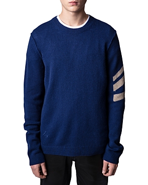 Zadig & Voltaire Kennedy Arrow Sleeve Cashmere Sweater In Encre