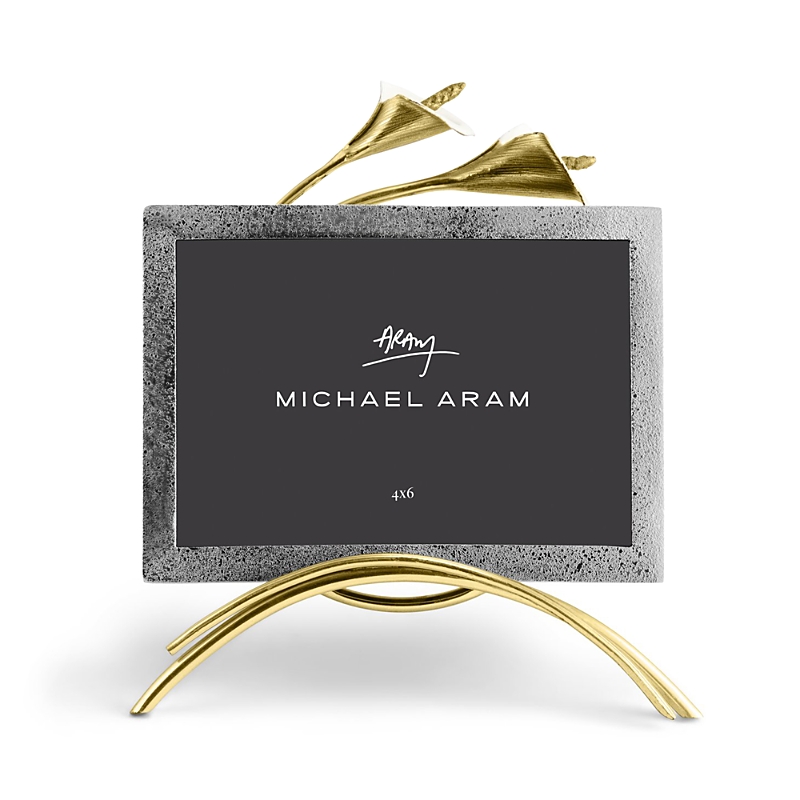 Michael Aram Calla Lily Easel Frame In Brass
