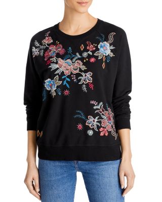 Johnny Was Denali Floral Embroidered Sweatshirt Bloomingdale s