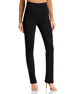 Hugo Boss Eysa High Waist Zip Cuff Trousers In Black