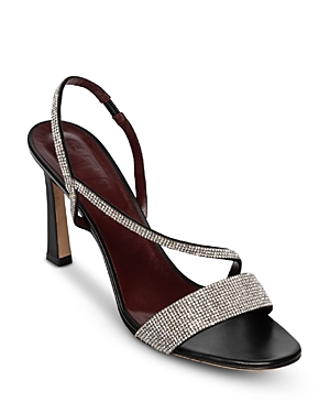 Staud Women's Nadja Rhinestone High Heel Sandals In Black/rhinestone