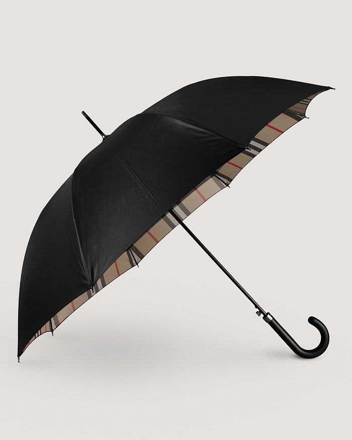 Burberry Solid To Check Umbrella | Bloomingdale's