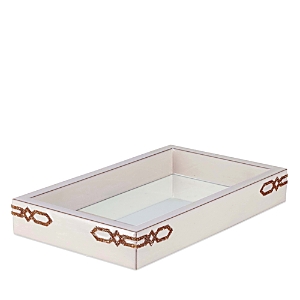 Mike And Ally Swarovski Tray In Oatmeal/gold
