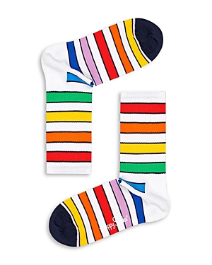 Happy Socks Cotton Blend Multi Stripe Crew Socks