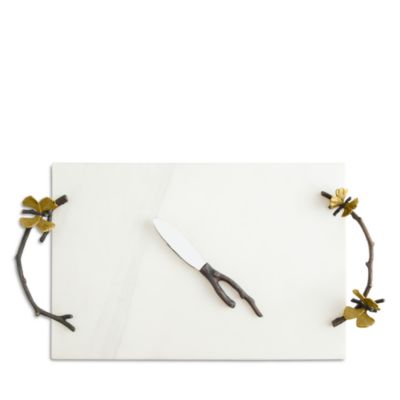 Butterfly Ginkgo Cheese Board with Knife