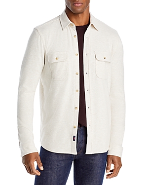 Faherty Legend Textured Shirt In Off White