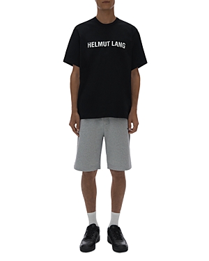 Helmut Lang Men's Core Logo Terry Sweat Shorts In Vapor Heather