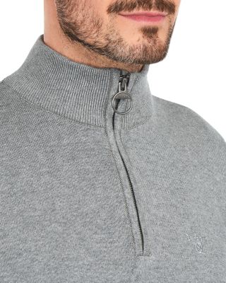 Cotton Half Zip Knitted Jumper