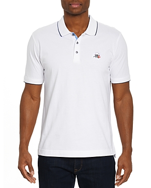 Shop Robert Graham Rossi Short Sleeve Knit Polo Shirt - 100% Exclusive In White