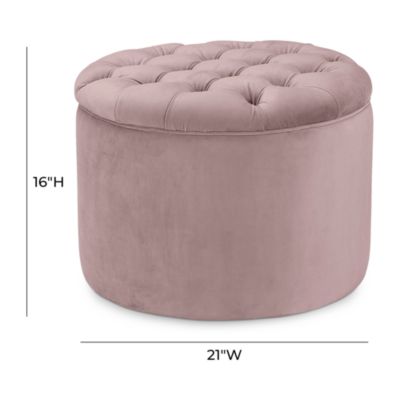 Queen Velvet Storage Ottoman