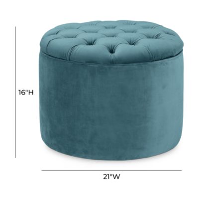 Queen Velvet Storage Ottoman