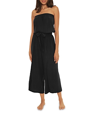 Becca By Rebecca Virtue Ponza Strapless Cover Up Jumpsuit In Black