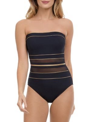 gottex bandeau one piece swimsuit