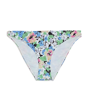 Ganni Women Floral Pattern Bikini Briefs In Flr Azure Blue