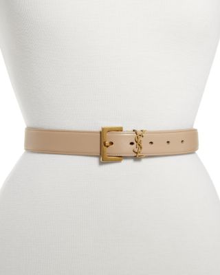 Saint Laurent Monogram Leather Belt