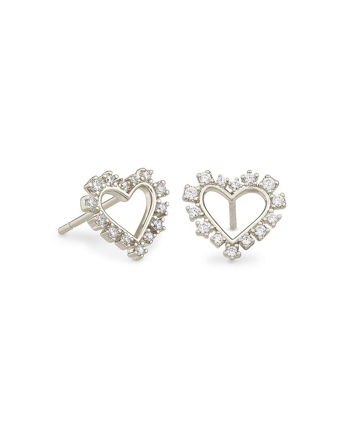 Ari Heart Stud Earrings in Dichroic Glass – Kendra Scott main image 1
