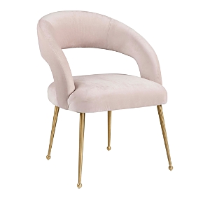 Tov Furniture Rocco Blush Velvet Dining Chair In Blush