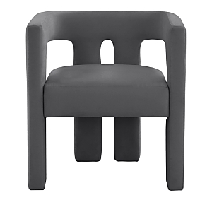 Shop Tov Furniture Sloane Velvet Chair In Dark Gray