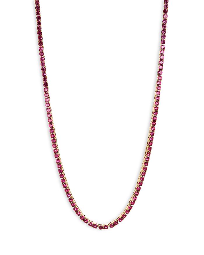 Nadri Love All Cubic Zirconia Synthetic Corundum Strand Necklace
