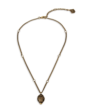 Shop Kurt Geiger Eagle Pendant Necklace, 16-18 In Crystal Dorado