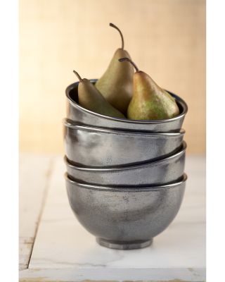 Pewter Stoneware Cereal/Ice Cream Bowl