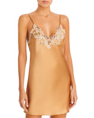 La Perla Maison Short Satin Nightgown In Nude
