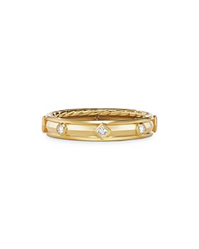 David Yurman - 18K Yellow Gold Modern Renaissance Ring with Diamonds