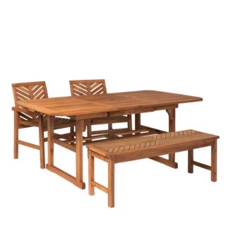 WALKER EDISON 4 Piece Extendable Outdoor Patio Dining Set | Bloomingdale's