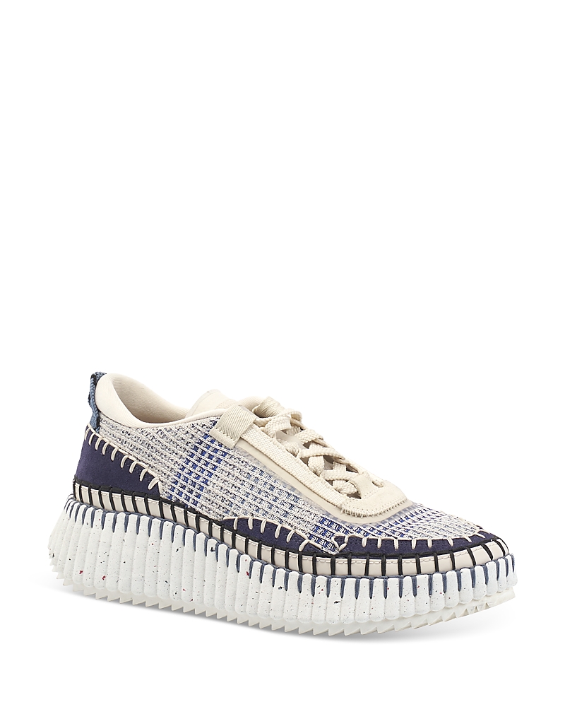 Chloe Women's Nama Woven Platform Low Top Sneakers