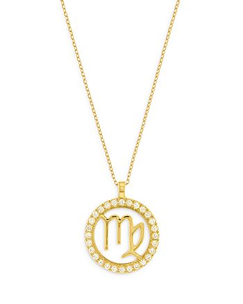 Bloomingdale's - Diamond Virgo Pendant Necklace in 14K Yellow Gold, 0.20 ct. t.w. - 100% Exclusive