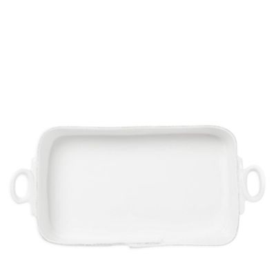 Lastra White Rectangular Baker