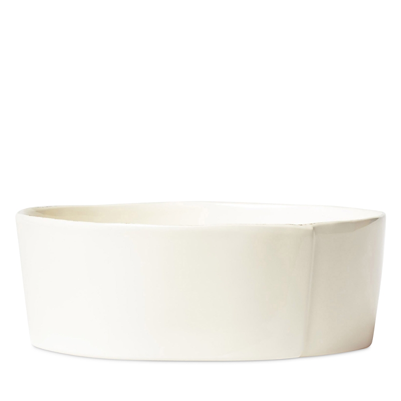 Vietri Lastra Linen Large Serving Bowl In Linen