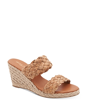 Andre Assous Women's Aria Slip On Espadrille Wedge Sandals In Cork